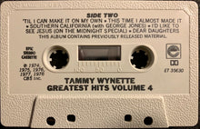 Carica l&#39;immagine nel visualizzatore di Gallery, Tammy Wynette : Greatest Hits • Vol. 4 (Cass, Comp)
