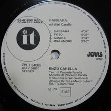 Carica l&#39;immagine nel visualizzatore di Gallery, Enzo Carella : Barbara E Altri Carella (LP, Album, Promo)
