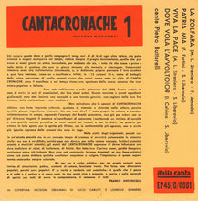 Carica l&#39;immagine nel visualizzatore di Gallery, Pietro Buttarelli : Cantacronache 1 (7&quot;, EP, RE)
