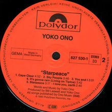 Carica l&#39;immagine nel visualizzatore di Gallery, Yoko Ono : Starpeace (LP, Album)
