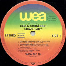 Carica l'immagine nel visualizzatore di Gallery, Helen Schneider : Crazy Lady (LP, Album)
