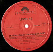 Carica l&#39;immagine nel visualizzatore di Gallery, Level 42 : The Early Tapes · July/Aug 1980 (LP, Album, RE)
