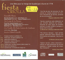 Carica l&#39;immagine nel visualizzatore di Gallery, Ensemble Elyma, Conjunto de Música Antigua Ars Longa, Cor Vivaldi, Els Petits Cantors De Catalunya, Gabriel Garrido : Fiesta Criolla (CD, Album)
