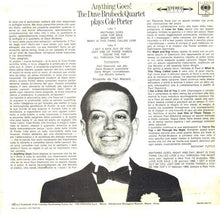 Carica l'immagine nel visualizzatore di Gallery, The Dave Brubeck Quartet : Anything Goes! The Dave Brubeck Quartet Plays Cole Porter (LP, Album)
