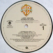 Carica l&#39;immagine nel visualizzatore di Gallery, Larry Graham : Sooner Or Later (LP, Album, Win)
