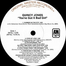 Carica l&#39;immagine nel visualizzatore di Gallery, Quincy Jones : You&#39;ve Got It Bad Girl (LP, Album, RE, RM)
