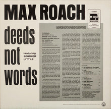 Carica l&#39;immagine nel visualizzatore di Gallery, Max Roach Featuring Booker Little : Deeds Not Words (LP, Album, RE, RM)
