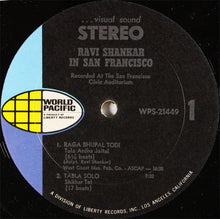 Carica l'immagine nel visualizzatore di Gallery, Ravi Shankar : Ravi Shankar In San Francisco (LP, Album)
