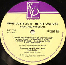 Carica l'immagine nel visualizzatore di Gallery, Elvis Costello And The Attractions* : Blood &amp; Chocolate (LP, Album, CBS)
