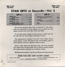 Carica l'immagine nel visualizzatore di Gallery, Stan Getz : At Storyville - Vol. 2 (LP, Comp, Mono)

