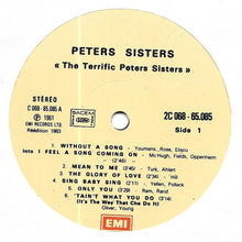 Carica l'immagine nel visualizzatore di Gallery, Peters Sisters Feat Virginia Vee With Geoff Love &amp; His Orchestra With The Williams Singers : The Terrific Peters Sisters (LP, Album, RE)
