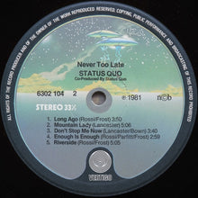 Carica l'immagine nel visualizzatore di Gallery, Status Quo : Never Too Late (LP, Album)
