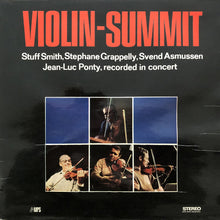 Carica l'immagine nel visualizzatore di Gallery, Stuff Smith / Stéphane Grappelli / Svend Asmussen / Jean-Luc Ponty : Violin-Summit (LP, Album)
