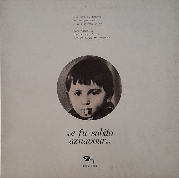 Charles Aznavour : ...E Fu Subito Aznavour... (LP, Album, Gat)