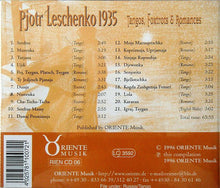 Carica l&#39;immagine nel visualizzatore di Gallery, Петр Лещенко : Pjotr Leschenko 1935 - Tangos, Foxtrots &amp; Romances (CD, Comp)
