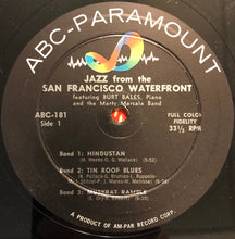 Carica l'immagine nel visualizzatore di Gallery, Burt Bales and The Marty Marsala Band : Jazz From The San Francisco Waterfront (LP, Album)
