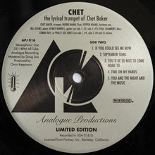 Carica l'immagine nel visualizzatore di Gallery, Chet Baker : Chet (LP, Album, Ltd, Num, RE, 180)
