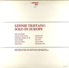 Carica l&#39;immagine nel visualizzatore di Gallery, Lennie Tristano : Solo In Europe (LP, Album)
