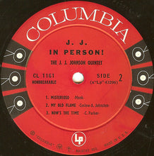Carica l&#39;immagine nel visualizzatore di Gallery, The J.J. Johnson Quintet : J. J. In Person! (LP, Album, Mono)
