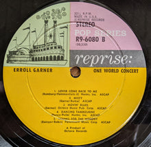Carica l'immagine nel visualizzatore di Gallery, Erroll Garner : One World Concert (LP)

