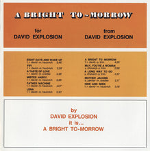 Carica l'immagine nel visualizzatore di Gallery, David Explosion : A Bright Tomorrow (LP, RE)
