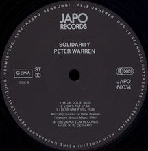 Carica l&#39;immagine nel visualizzatore di Gallery, Peter Warren : Solidarity (LP, Album)
