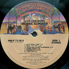 Carica l&#39;immagine nel visualizzatore di Gallery, Donna Summer : Live And More (2xLP, Album, PRC)
