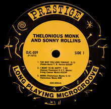 Carica l&#39;immagine nel visualizzatore di Gallery, Thelonious Monk / Sonny Rollins : Thelonious Monk / Sonny Rollins (LP, Comp, RE, Pit)

