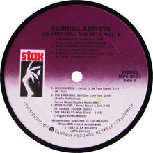 Carica l&#39;immagine nel visualizzatore di Gallery, Various : 15 Original Big Hits Vol. 1 (LP, Comp)
