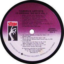 Carica l&#39;immagine nel visualizzatore di Gallery, Various : 15 Original Big Hits Vol. 1 (LP, Comp)
