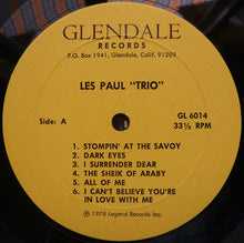 Carica l&#39;immagine nel visualizzatore di Gallery, Les Paul And His Trio : The Les Paul Trio (LP, Album, Comp)
