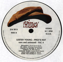 Carica l&#39;immagine nel visualizzatore di Gallery, Lester Young : Prez&#39;s Hat Vol. 4 (LP, Album)
