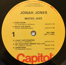 Carica l'immagine nel visualizzatore di Gallery, Jonah Jones : Muted Jazz (LP, Album, RE)
