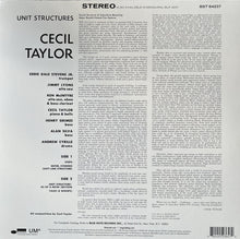 Carica l&#39;immagine nel visualizzatore di Gallery, Cecil Taylor : Unit Structures (LP, Album, RE, 180)
