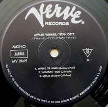 Carica l&#39;immagine nel visualizzatore di Gallery, Stan Getz : Award Winner (LP, Album, Mono, RE)
