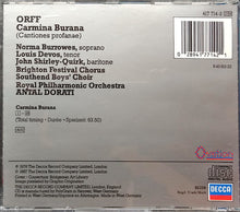 Carica l'immagine nel visualizzatore di Gallery, Orff* - Norma Burrowes · Louis Devos · John Shirley-Quirk, Brighton Festival Chorus, Royal Philharmonic Orchestra, Antal Dorati : Carmina Burana (CD, Album, RE, RM)
