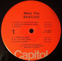 Carica l&#39;immagine nel visualizzatore di Gallery, The Beatles : Meet The Beatles! (LP, Album, RE, Win)
