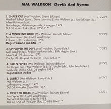 Carica l&#39;immagine nel visualizzatore di Gallery, Mal Waldron : Devils And Hymns (CD, Comp)
