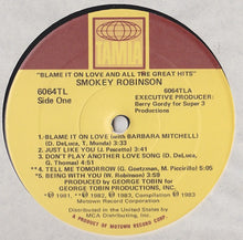 Carica l&#39;immagine nel visualizzatore di Gallery, Smokey Robinson : Blame It On Love &amp; All The Great Hits (LP, Comp)
