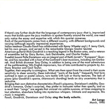 Carica l&#39;immagine nel visualizzatore di Gallery, Claudio Fasoli - Mick Goodrick - Palle Danielsson - Tony Oxley : Bodies (CD, Album)
