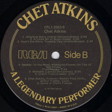 Carica l'immagine nel visualizzatore di Gallery, Chet Atkins : A Legendary Performer Volume 1 (LP, Comp)
