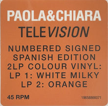 Carica l&#39;immagine nel visualizzatore di Gallery, Paola &amp; Chiara : Television (Spanish Version) (2xLP, Ltd, Num, RE, Whi)
