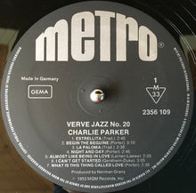 Carica l&#39;immagine nel visualizzatore di Gallery, Charlie Parker : Verve Jazz No. 20 (LP, Comp)
