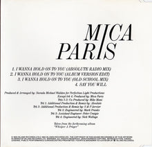 Carica l'immagine nel visualizzatore di Gallery, Mica Paris : I Wanna Hold On To You (CD, Single)
