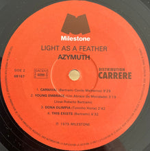 Carica l&#39;immagine nel visualizzatore di Gallery, Azymuth : Light As A Feather (LP, Album, RP)
