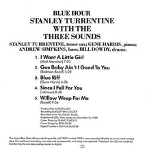 Carica l&#39;immagine nel visualizzatore di Gallery, Stanley Turrentine With The Three Sounds : Blue Hour (CD, Album, RE, JAX)
