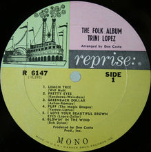 Carica l&#39;immagine nel visualizzatore di Gallery, Trini Lopez : The Folk Album (LP, Album, Mono, Ter)

