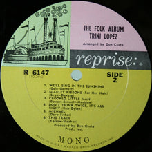 Carica l&#39;immagine nel visualizzatore di Gallery, Trini Lopez : The Folk Album (LP, Album, Mono, Ter)
