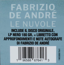 Carica l&#39;immagine nel visualizzatore di Gallery, Fabrizio De André : Le Nuvole (LP, Album, RP, 180)
