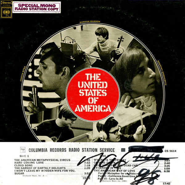 The United States Of America : The United States Of America (LP, Album, Mono, Promo)